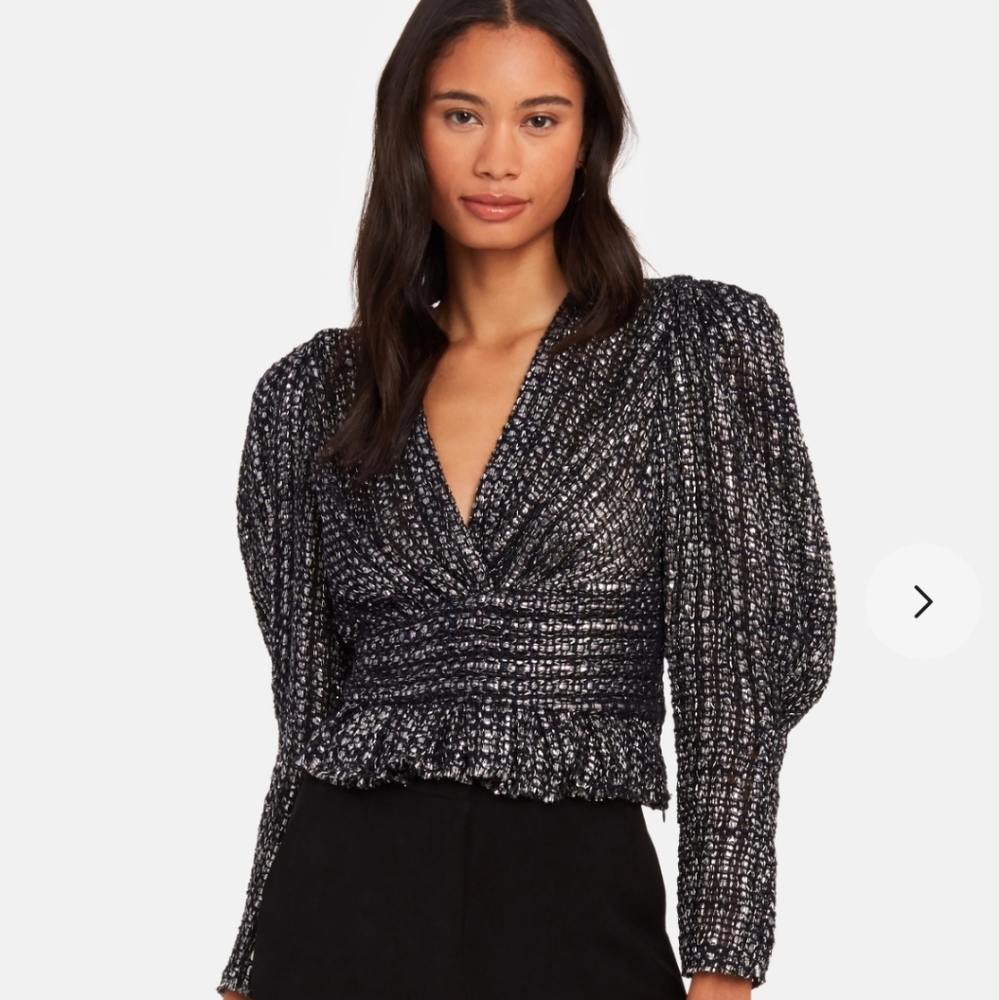 IRO Guarda blouse in metallic tweed